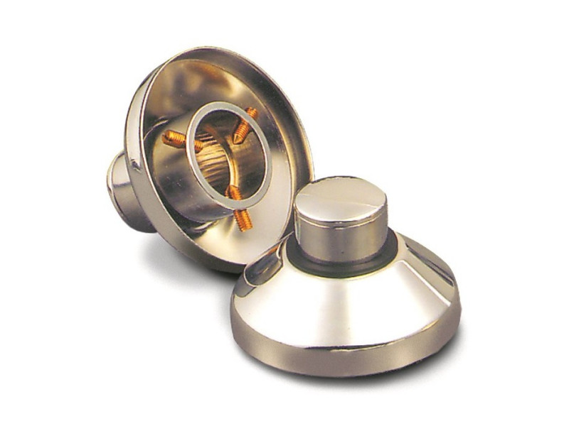 Cappuccio universale in ottone cromato per rubinetto incasso parete