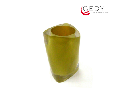 Bicchiere portaspazzolini serie TWIST color verde avocado