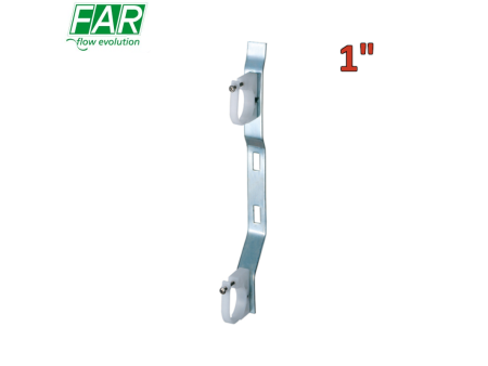7480 - Staffa in metallo completa di supporti 1'' per scatola collettore - FAR