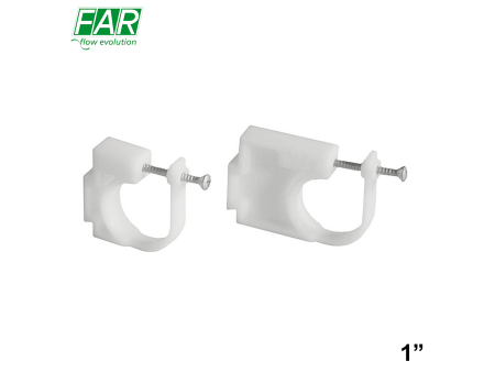 7550 - Coppia supporti cassetta 'TUTTO' per fissaggio collettori 1'' - FAR