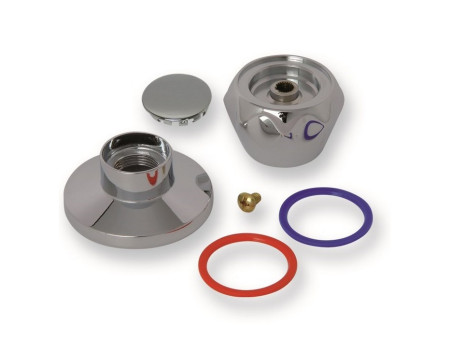 Kit maniglia con vite e cappuccio per rubinetto - universale