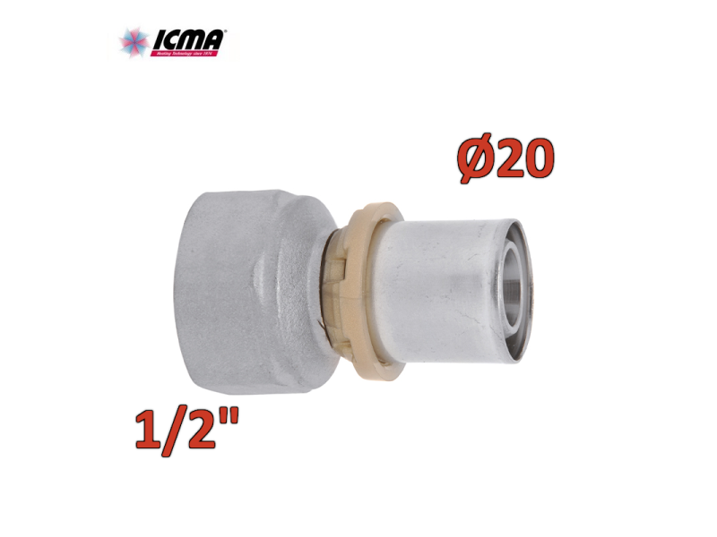 ICMA 401 - Raccordo a pressare 1/2''x20 SEMPITER® diritto femmina
