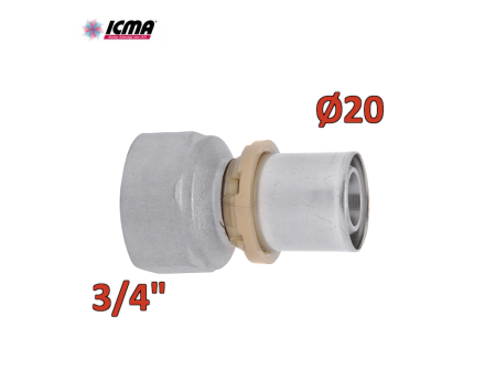 ICMA 401 - Raccordo a pressare 3/4''x20 SEMPITER® diritto femmina