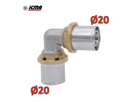 ICMA 403 - Raccordo a pressare 20x20 SEMPITER® curvo doppio
