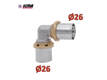 ICMA 403 - Raccordo a pressare 26x26 SEMPITER® curvo doppio