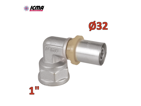 ICMA 405 - Gomito curva femmina 1'' x 32 SEMPITER® raccordo a pressare