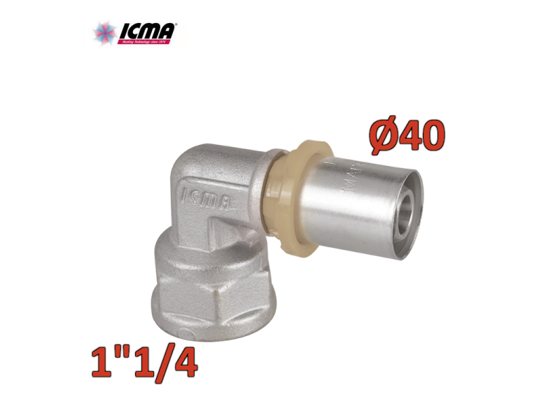 ICMA 405 - Gomito curva femmina 1''1/4 x 32 SEMPITER® raccordo a pressare