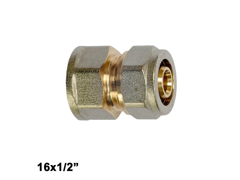 Multistrato avvitare - Raccordo dritto filettato femmina 16 x 1/2''