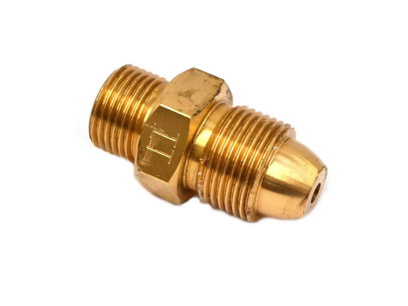 Adattatore raccordo in ottone per riduttore di CO2 e bombola Argon