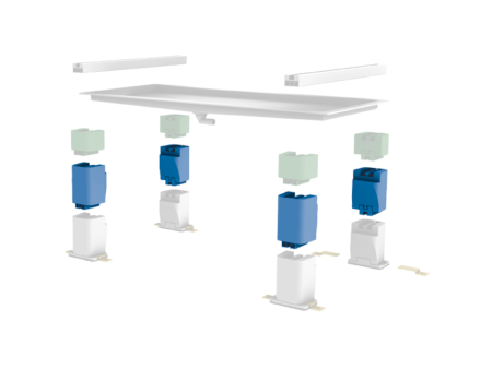 Prolunga per supporto A.G.S. H 130 mm - kit 4 piedini