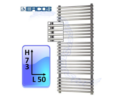 Scaldasalviette termoarredo cromato POP Ercos - cm 73x50 interasse 45