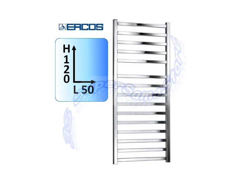Scaldasalviette squadrato SQUARE cromato - 120x50 interasse 47 cm