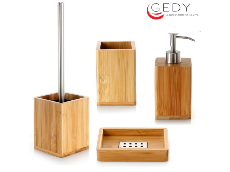 Serie completa 4 pezzi BAMBU' in legno di bambù