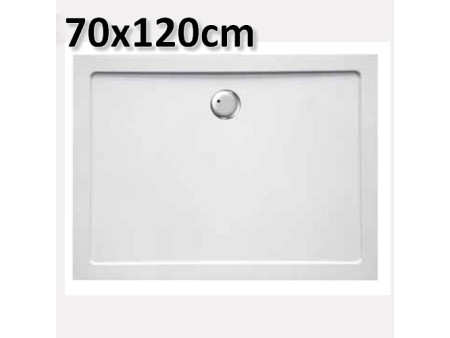 Piatto doccia in acrilico 70x120 cm rettangolare - ultra piatto altezza 3,5 cm