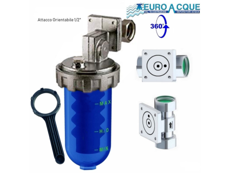 Dosatore proporzionale ad alta portata senza bypass da 1/2'', decalcificatore a polifosfati - Euroacque