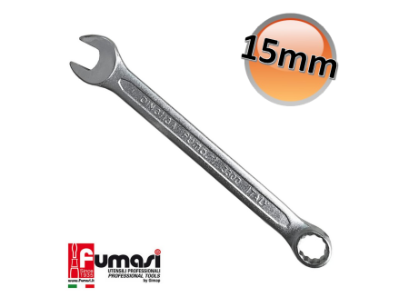 Chiave fissa a stella combinata da 15 mm in acciaio cromo vanadio