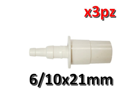Giunto rettilineo ridotto da 6/10 a 21 mm per tubo vinilico - conf. 3 PZ