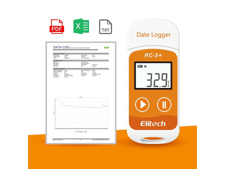 Elitech RC-5+ data logger, registratore di temperatura USB report in PDF
