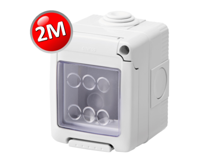 Contenitore scatola da parete stagno 2 moduli , grado di protezione IP55