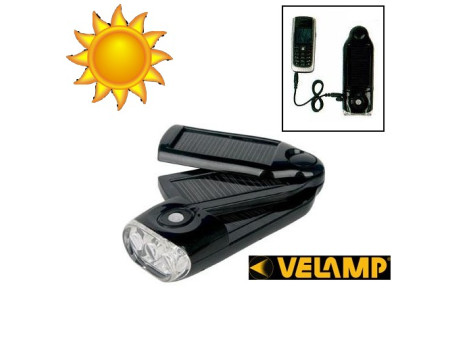 Carica batterie universale solare USB + torcia