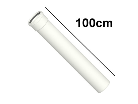 Tubo lineare cm 100 in PPS bianco Ø 80mm fumi caldaia condensazione