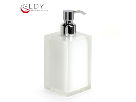 Dosasapone erogatore in metallo RAINBOW color bianco