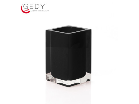 Bicchiere portaspazzolini RAINBOW color nero