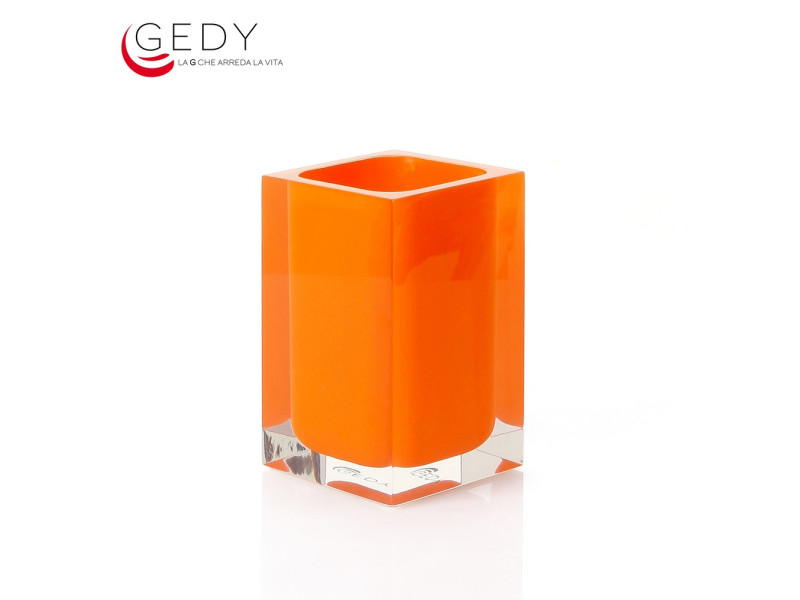 Bicchiere portaspazzolini RAINBOW color arancio