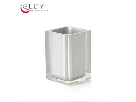 Bicchiere portaspazzolini RAINBOW color grigio