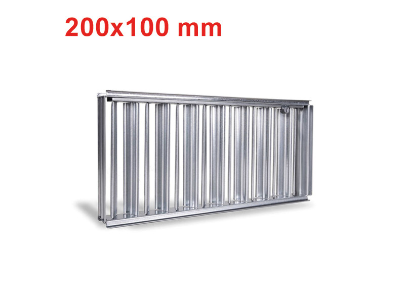 Serranda in alluminio regolabile per bocchetta 200x100 mm