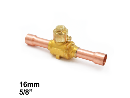 Valvola a sfera biflusso 16mm - 5/8″ in rame 