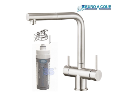 Kit Microfiltrazione Acqua Potabile | Rubinetto RIVER ARGENTO 3 Vie | Euroacque