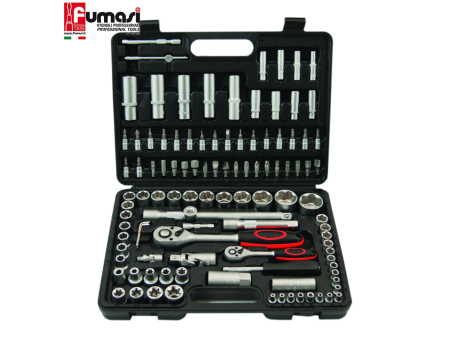 SET DI BUSSOLE CON VALIGETTA - 108 PEZZI 1/4'' e 1/2'' (150 - 250 mm)