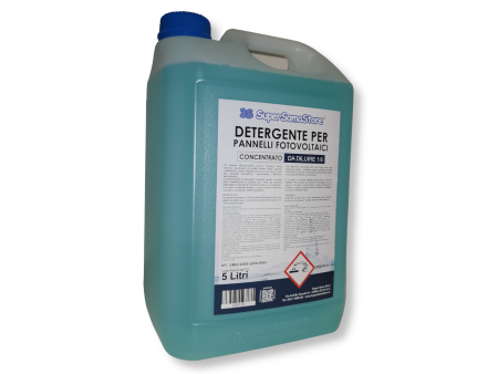 LIQUIDO DI PULIZIA PER PANNELLO SOLARE TERMICO E FOTOVOLTAICO TANICA DA 5 LT. DI DETERGENTE