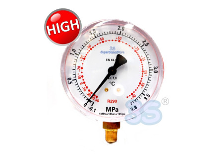 GRUPPO MANOMETRICO PER GAS R290 A 4 VIE COMPLETO DI TUBAZIONI FLESSIBILI DA 1/4'' SAE E RIDUZIONI PER BOMBOLA A2L