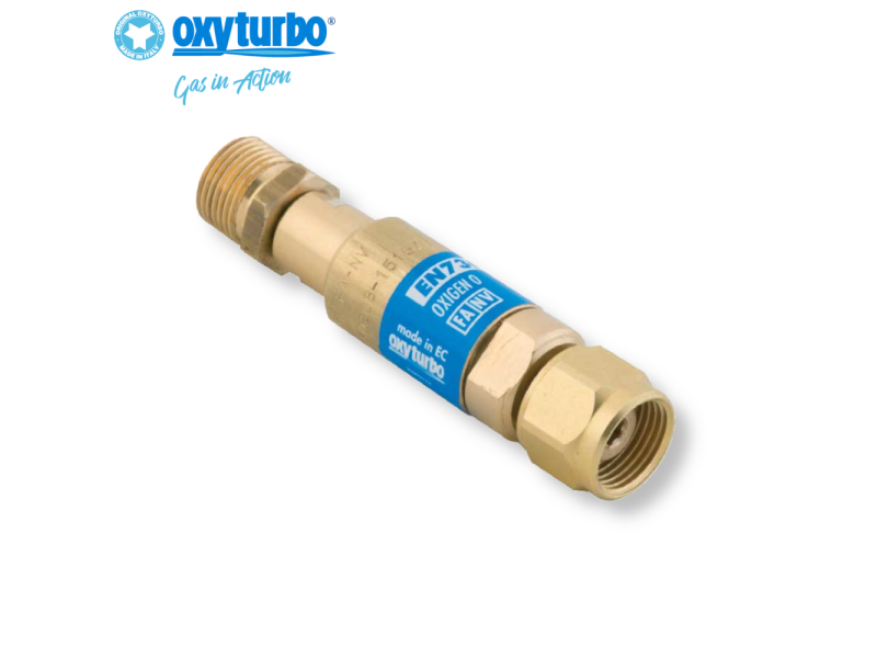 VALVOLA DI SICUREZZA PER OSSIGENO PER RIDUTTORE DI PRESSIONE DA 3/8 PASSO GAS  - PORTATA 3000 L/H
