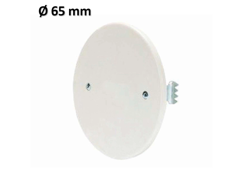 COPERCHIO PER SCATOLA DI DERIVAZIONE AD INCASSO TONDA D. 65 mm