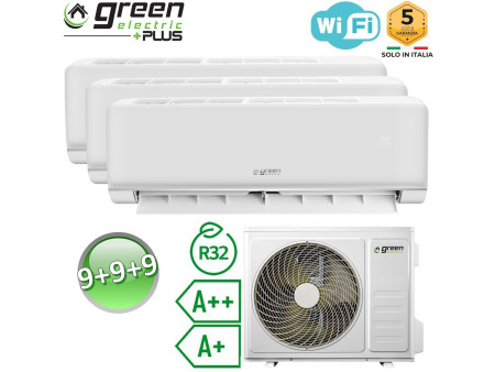 Climatizzatore trial 9+9+9 Btu WiFi R32 A++/A+ Green Electric PLUS