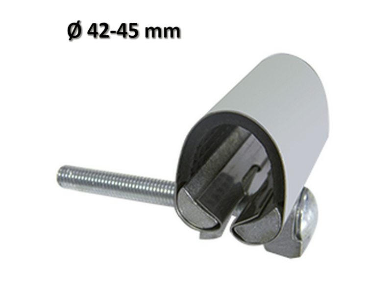 Collare riparazione inox per tubi tubazioni Ø 42-45 mm - larghezza 75 mm