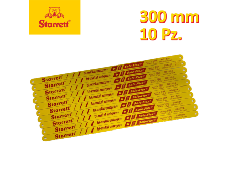 STARRETT 10 SEGHETTI MANUALI PER ARCHETTO 300 X 13 X 0,60 MM - 10 Pz.
