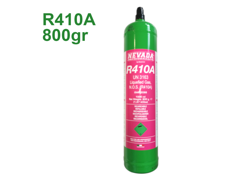 Bombola gas refrigerante R410A da 800 gr