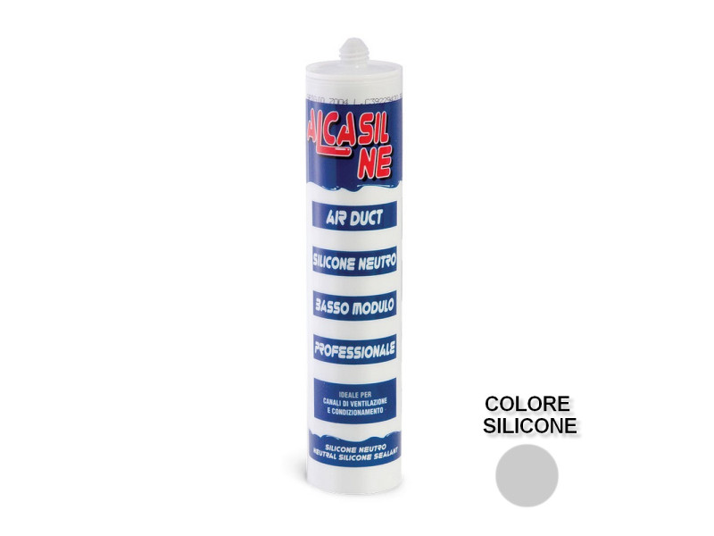 ALCASIL NE AIR DUCT - Silicone neutro alcolico monocomponente a basso modulo colore Alluminio