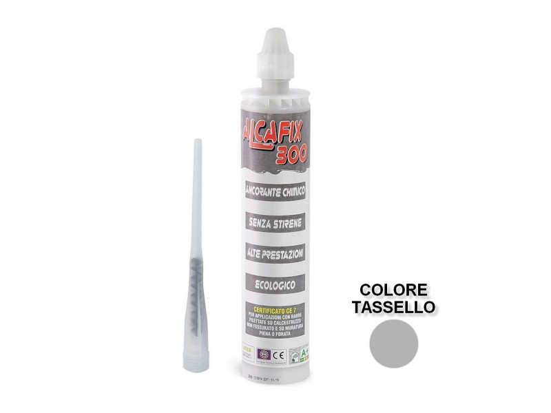ALCA FIX 300 - Tassello chimico ancorante poliestere ad alto valore di aderenza per fissaggi medio-pesanti