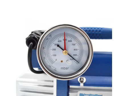 Pompa vuoto monostadio 42 Lt/min elettrovalvola e vacuometro