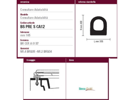 Sedile coperchio per wc E-LINE Simas - ACB linea GOLD