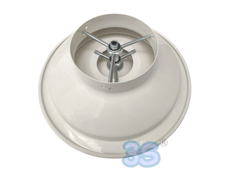 Diffusore circolare a coni regolabili anemostato Ø 160 in alluminio bianco