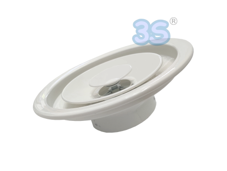 Diffusore circolare a coni regolabili anemostato Ø 160 in alluminio bianco