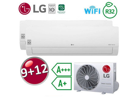 Climatizzatore 9000+12000 dual split LG Libero Smart WiFi ThinQ DualCool A+++ / A+