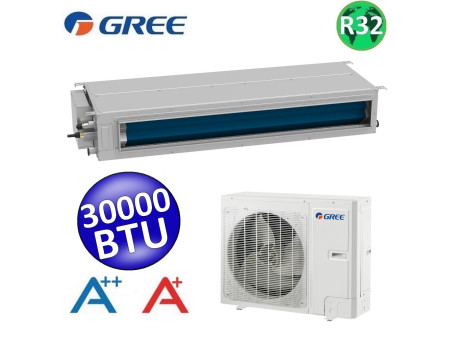 Climatizzatore mono canalizzato Gree 30000 Btu R32 media pressione A++ / A+ comando a parete incluso