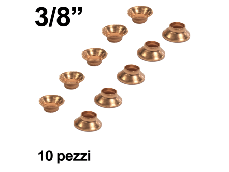 Guarnizione in rame conica per giunto sae da 3/8'' set da 10 pezzi